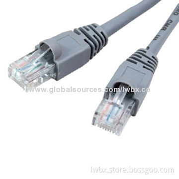 UTP CAT 5e/6 Patch Cord Cables with RJ45 Connector, CE-certified